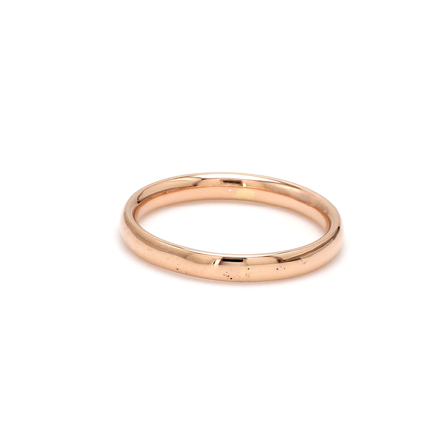 Three-Stone Diamond Band Ring – 18K Rose Gold | 2mm Diamonds