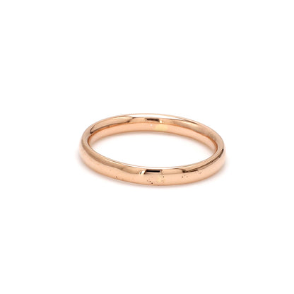 Three-Stone Diamond Band Ring – 18K Rose Gold | 2mm Diamonds