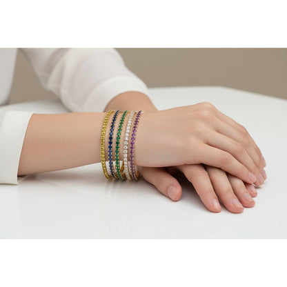 Yellow Sapphire Stretch Bracelet 60MM-14K Yellow Gold