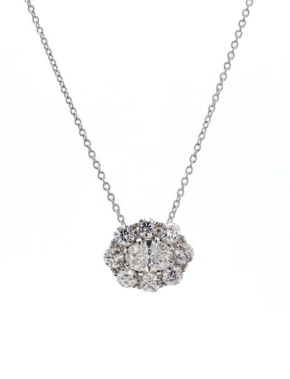Diamond Pendant in 18K White Gold