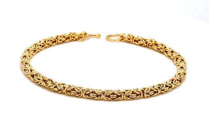 18K Handmade Byzantine Bracelet 5mm