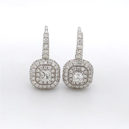 18K White Gold Diamond Earring