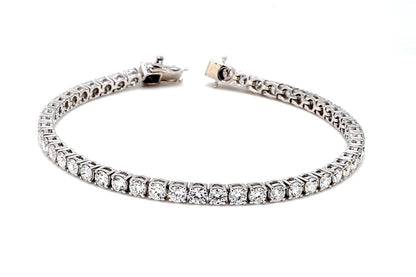 18K White Gold Diamond Tennis Bracelet — 5.00 ct tw