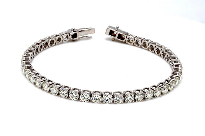 18K White Gold Diamond Tennis Bracelet — 9.00 ct tw
