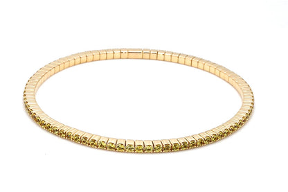 Yellow Sapphire Stretch Bracelet 60MM-14K Yellow Gold
