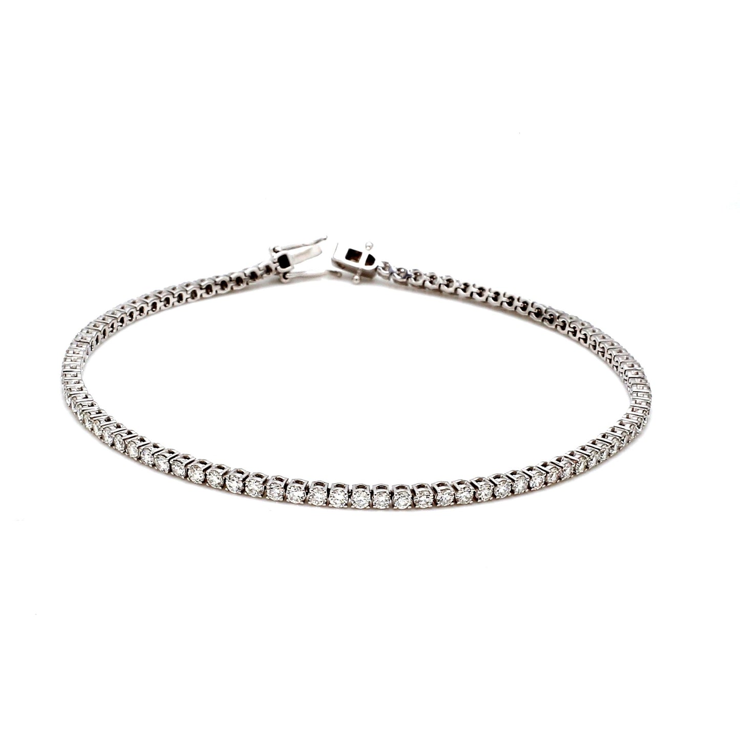 18K White Gold Diamond Tennis Bracelet — 2.00 ct tw