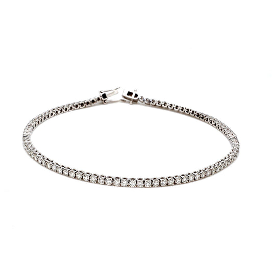 18K White Gold Diamond Tennis Bracelet — 2.00 ct tw