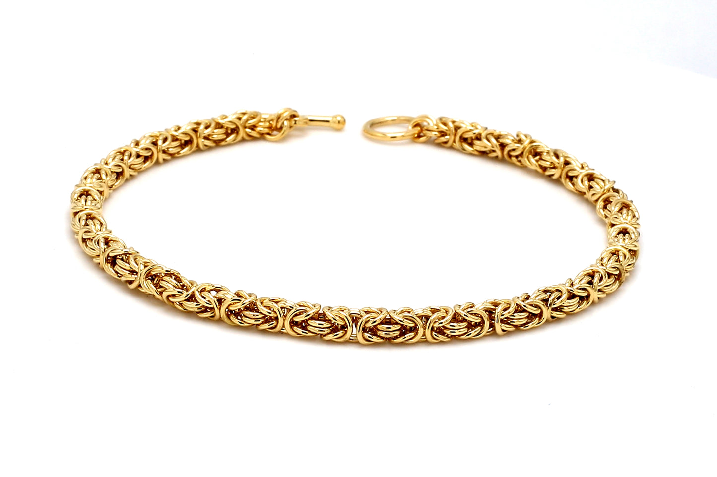 18K Handmade Byzantine Bracelet 5mm