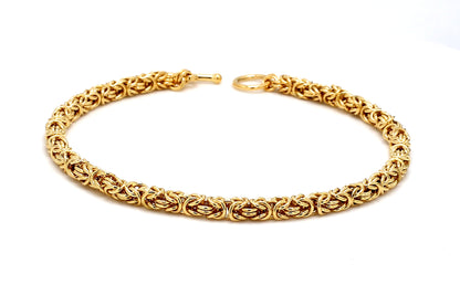 18K Handmade Byzantine Bracelet 5mm