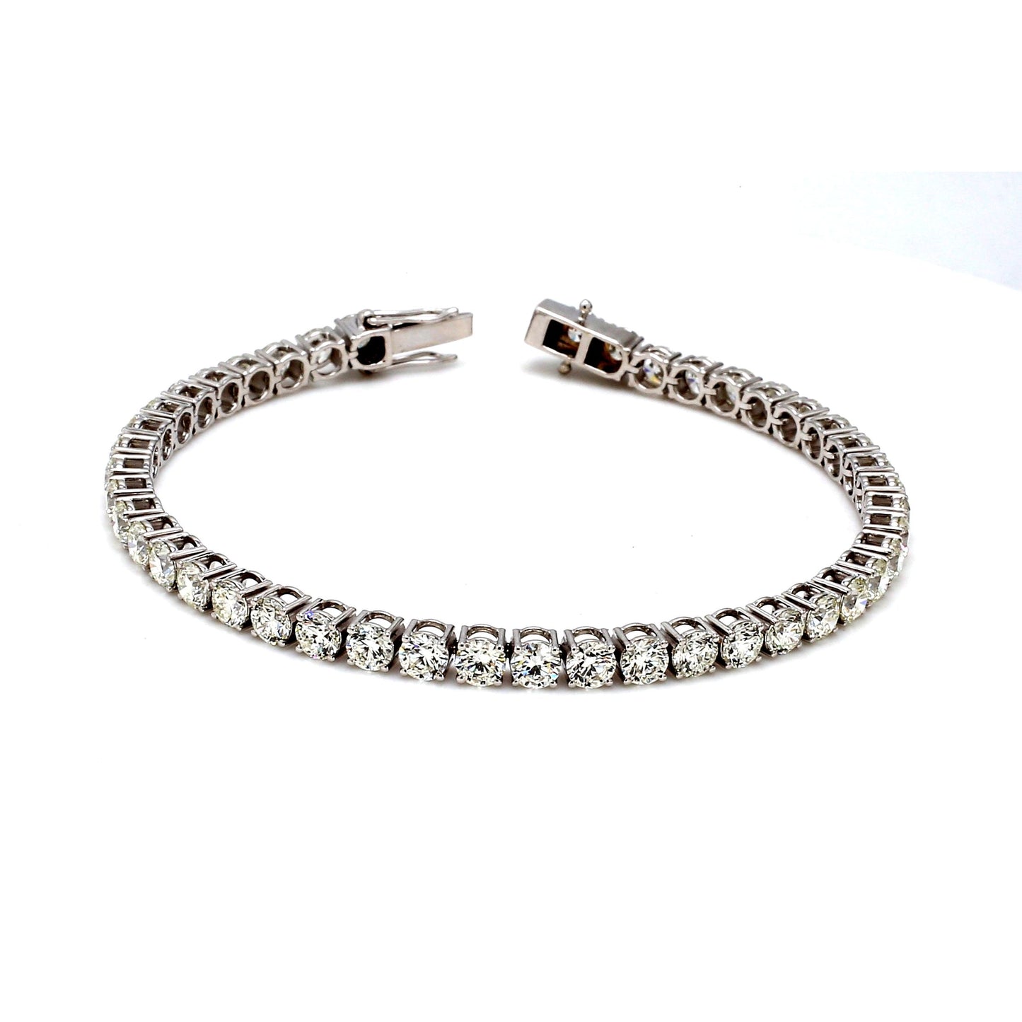 18K White Gold Diamond Tennis Bracelet — 9.00 ct tw