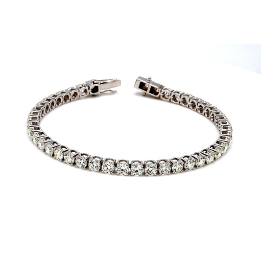 18K White Gold Diamond Tennis Bracelet — 9.00 ct tw