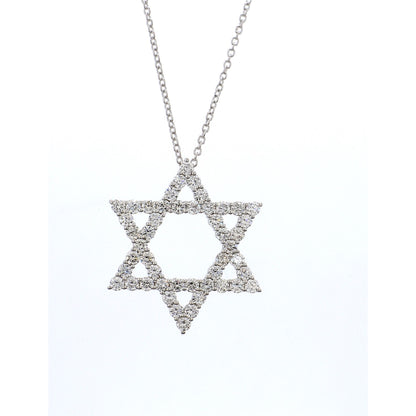 Diamond Star Pendant in 18K White Gold