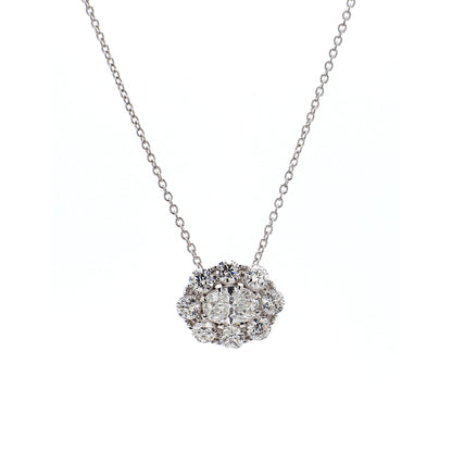 Diamond Pendant in 18K White Gold