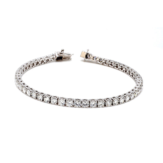 18K White Gold Diamond Tennis Bracelet — 5.00 ct tw